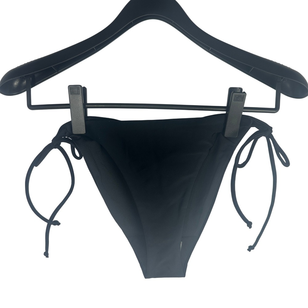 Forever‎ 21 Bikini Bottom Women XL Black NEW Side Tie Swimwear 00457353